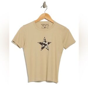Vinyl icons cow star baby tee M